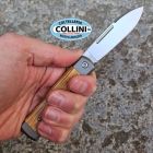FOX Knives Fox - Gunstock Barlow SlipJoint knife - Satin M390, Titanio & Legno di