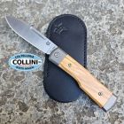 FOX Knives Fox - Gunstock Barlow SlipJoint knife - Satin M390, Titanio & Legno di