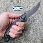 Benchmade - 865SBK - Mini Bedlam Scimitar - Half Serrated Black Cerako