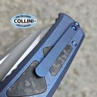 We Knife WeKnife - Sylox - Dual Tone M390 & Blue Titanium with Shredded Carbon