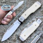 FOX Knives Fox - Gunstock Barlow SlipJoint knife - Satin M390, Titanio & Bone Mic