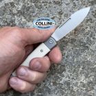 FOX Knives Fox - Gunstock Barlow SlipJoint knife - Satin M390, Titanio & Bone Mic