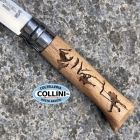 Opinel - N°08 Gravure Escalade - incisione scalata - Legno di Faggio -