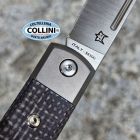 FOX Knives Fox - Gunstock Barlow SlipJoint knife - Satin M390, Titanio & Bison Mi