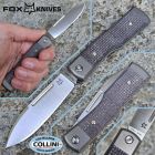 FOX Knives Fox - Gunstock Barlow SlipJoint knife - Satin M390, Titanio & Bison Mi