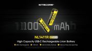 Nitecore - NL11411R - Batteria ricaricabile protetta Li-Ion 14500 3.6V