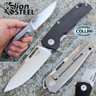 Lion Steel Lionsteel - Q4TTRO Knife - Satin CPM-MagnaCut & Black G10 with Grey Ti