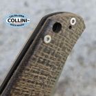 Lion Steel Lionsteel - Q4TTRO Knife - Satin CPM-MagnaCut & Burlap Micarta with Gr