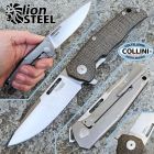 Lion Steel Lionsteel - Q4TTRO Knife - Satin CPM-MagnaCut & Burlap Micarta with Gr