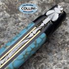 Laguiole en Aubrac - Coltello artigianale in Turchese ed Ebano, intars
