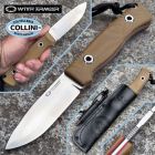 Witharmour - Woodlands-TN Knife - Satin VG10 & Tan Micarta + Red G10 -