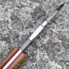 Witharmour - Woodlands-TN Knife - Satin VG10 & Tan Micarta + Red G10 -