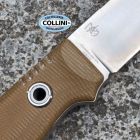 Witharmour - Woodlands-TN Knife - Satin VG10 & Tan Micarta + Red G10 -