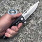 Witharmour - Thor-BK Knife - Satin D2 & Black Aluminum and Black G10 -