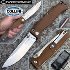 Witharmour - WoodlandsF-BR Knife - Stonewashed VG-10 & Tan Micarta + R