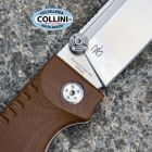 Witharmour - WoodlandsF-BR Knife - Stonewashed VG-10 & Tan Micarta + R