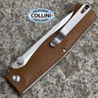 Witharmour - WoodlandsF-BR Knife - Stonewashed VG-10 & Tan Micarta + R