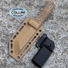 Witharmour - Cajo II-TN Knife - Chisel Ground Stonewashed VG10 & Tan M