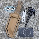Witharmour - Cajo II-TN Knife - Chisel Ground Stonewashed VG10 & Tan M
