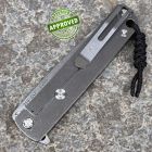 MedFordKnives Medford Knife and Tool - M-48 - Tumbled CPM-S45VN, Titanium & Black Al