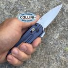 Benchmade - Lowden - 491 - Stonewashed M390 & Crater Blue Aluminum - c