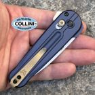 Benchmade - Lowden - 491 - Stonewashed M390 & Crater Blue Aluminum - c