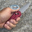 Benchmade - Lowden - 491GY-01 - Grey Cerakote M390 & Phoenix Red Alumi