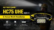 Nitecore - HC75 UHE - Frontale Ricaricabile USB - 3000 lumens e 192 me
