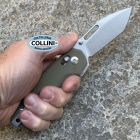 Maserin - CB-1 Flipper Knife - Stonewashed CPM-MagnaCut & Olive Green