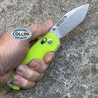 Maserin - CB-1 Flipper Knife - Stonewashed CPM-MagnaCut & Yellow Fluo