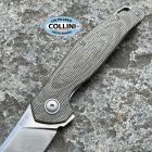 MKM - Goccia Flipper Knife by Jens Anso - Green Canvas Micarta - MK-GC
