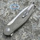 MKM - Goccia Flipper Knife by Jens Anso - Green Canvas Micarta - MK-GC