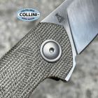 MKM - Goccia Flipper Knife by Jens Anso - Green Canvas Micarta - MK-GC