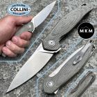 MKM - Goccia Flipper Knife by Jens Anso - Green Canvas Micarta - MK-GC