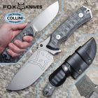 FOX Knives Fox - Oxylos Knife - Stonewashed N690Co & Black Micarta - FX-616-1MB -