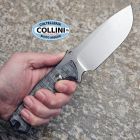 FOX Knives Fox - Oxylos Knife - Stonewashed N690Co & Black Micarta - FX-616-1MB -