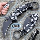 FOX Knives Fox - Mini Karambit - Black Idroglider N690Co & Punisher Skull Pattern