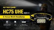 Nitecore - HC75 UHE - Frontale Ricaricabile USB - 3000 lumens e 192 me
