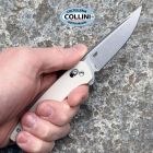 CRKT - Q Compact Knife - Stonewashed 14C28N & Grey GRN - 7075S - colte