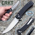 CRKT - Q Compact Knife - Stonewashed 14C28N & Black GRN - 7075 - colte