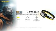 Nitecore - HA25 UHE - Frontale Compatta con Batteria RIcaricabile o 3x