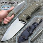 Mercury - Ranger Knife - Stonewashed Sleipner & Green Canvas Micarta -