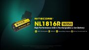 Nitecore - NL1816R - Batteria ricaricabile protetta Li-Ion 18350 3.6V