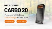 Nitecore - CARBO 20 - Ice Blue - Power Bank 20000mAh 65W in fibra di c