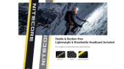 Nitecore - HA29 UHE - frontale outdoor 1200 lumens - IPX8 170 metri -