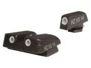 HIVIZ NITESIGHT Low Profile Sight 3-Dot Set in Acciaio al Trizio per Glock (45ACP/10mm) - Verde