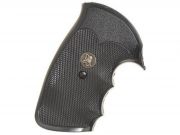 Pachmayr Gripper Grips with Finger Grooves Colt Python Rubber - Black