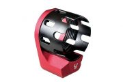 Strike Industries AR Enhanced Castle Nut & Extended End Plate - Red