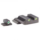 Ameriglo - Bowie Tactical 3 Dot Sights for All S&W M&P (Except Pro & "L" Models) - Green with White Outline