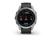 Garmin GPS da polso FENIX 7 Silver con cinturino in silicone Graphite (Standard edition)